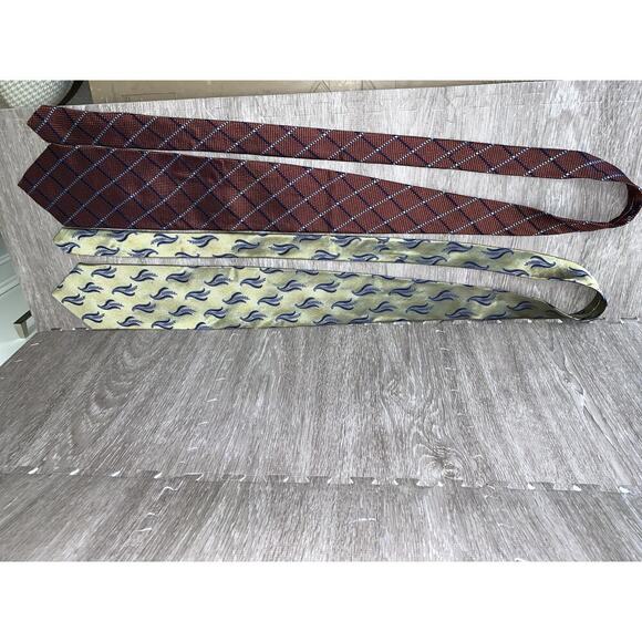 Jos. A. Bank Vintage Silk Necktie Set of 5 Multicolor Geometric Men's Ties - Picture 10 of 13